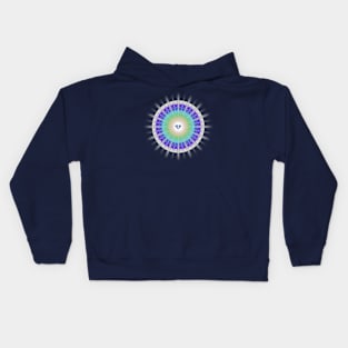 Rainbow Diamond Light - 1 - On the Back of Kids Hoodie